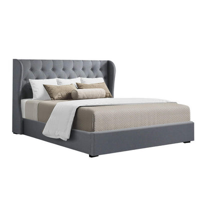 Issa Queen Gas Lift Bed Frame - Grey