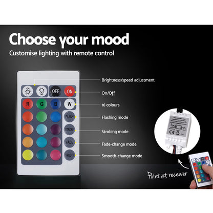 Lumi Double LED Gas Lift Bed Frame - Black