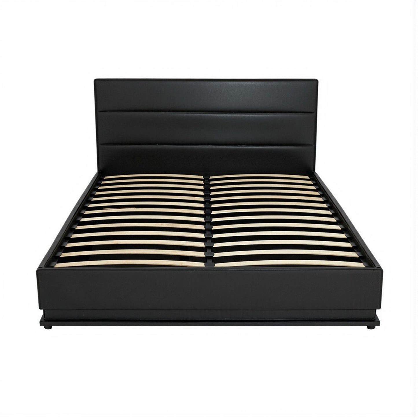 Lumi Queen LED Gas Lift Bed Frame - Black
