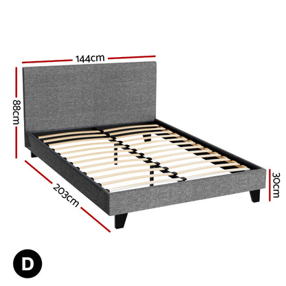 Neo Double Bed Frame - Grey