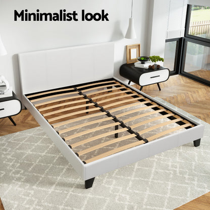Neo Double Bed Frame - White
