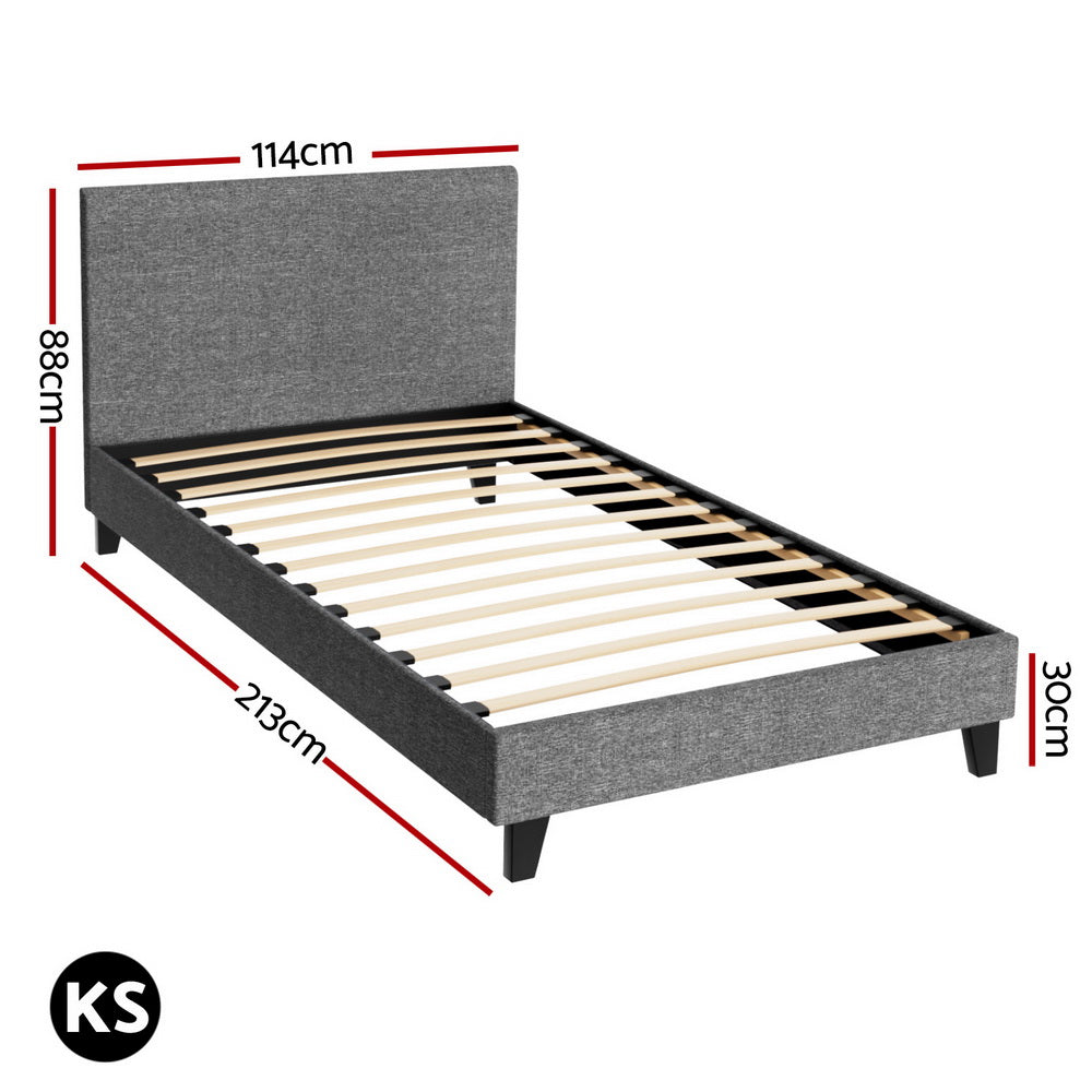 Neo King Single Bed Frame - Grey