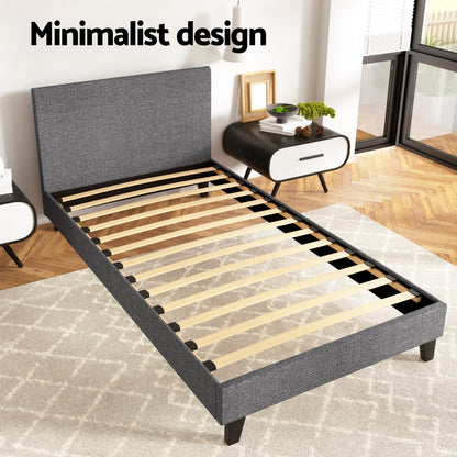 Neo King Single Bed Frame - Grey