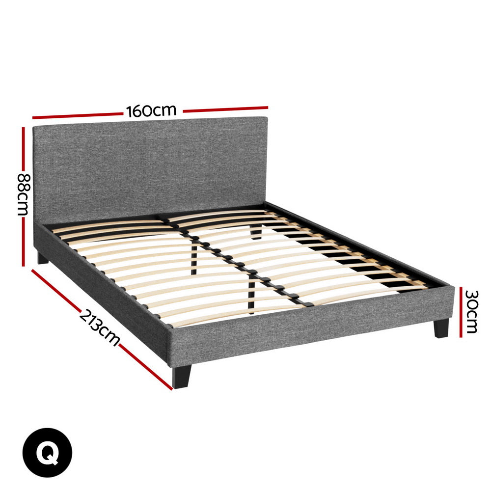Neo Queen Bed Frame - Grey