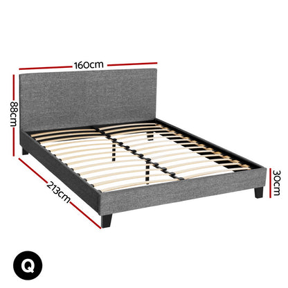 Neo Queen Bed Frame - Grey
