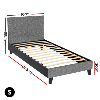 Neo Single Bed Frame - Grey
