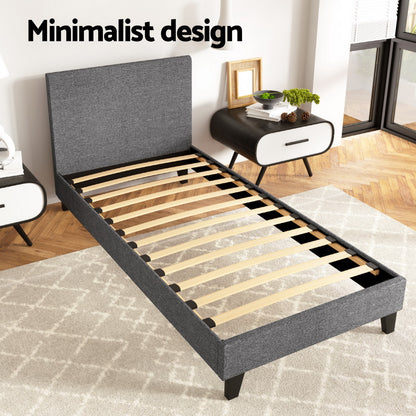 Neo Single Bed Frame - Grey