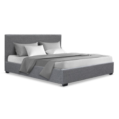 Nino Gas Lift Double Bed Frame - Grey