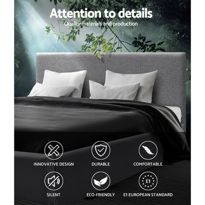 Nino Gas Lift Double Bed Frame - Grey