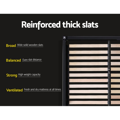 Nino Gas Lift Double Bed Frame - Grey