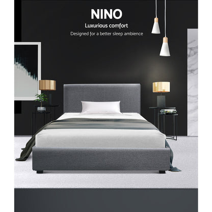 Nino King Single Gas Lift Bed Frame - Grey