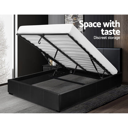 Nino Gas Lift Queen Bed Frame - Black