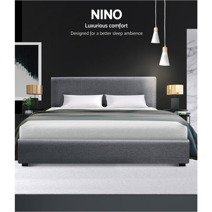 Nino Gas Lift Queen Bed Frame - Grey