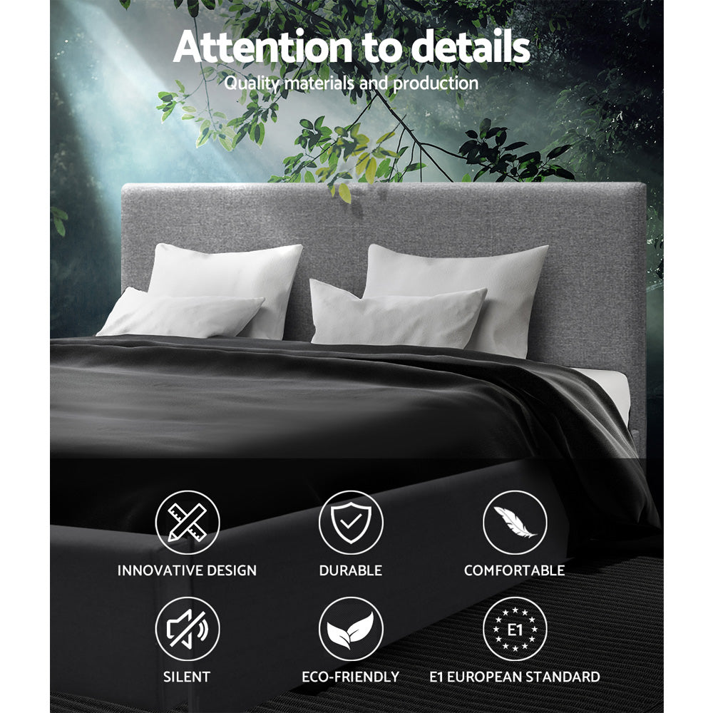 Nino Gas Lift Queen Bed Frame - Grey