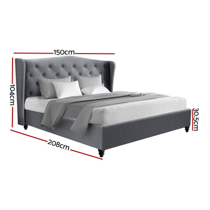 Pier Double Bed Frame - Grey