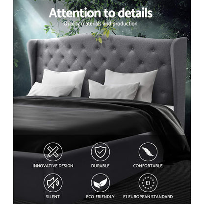 Pier King Bed Frame - Grey