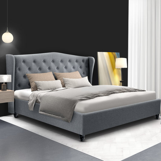 Pier King Bed Frame - Grey
