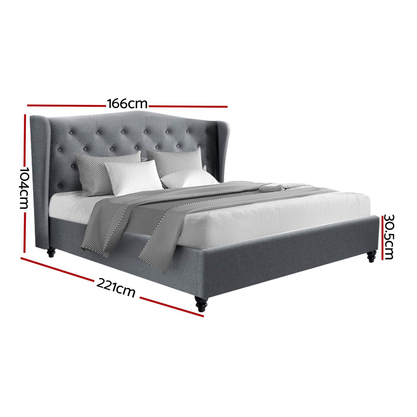 Pier Queen Bed Frame - Grey