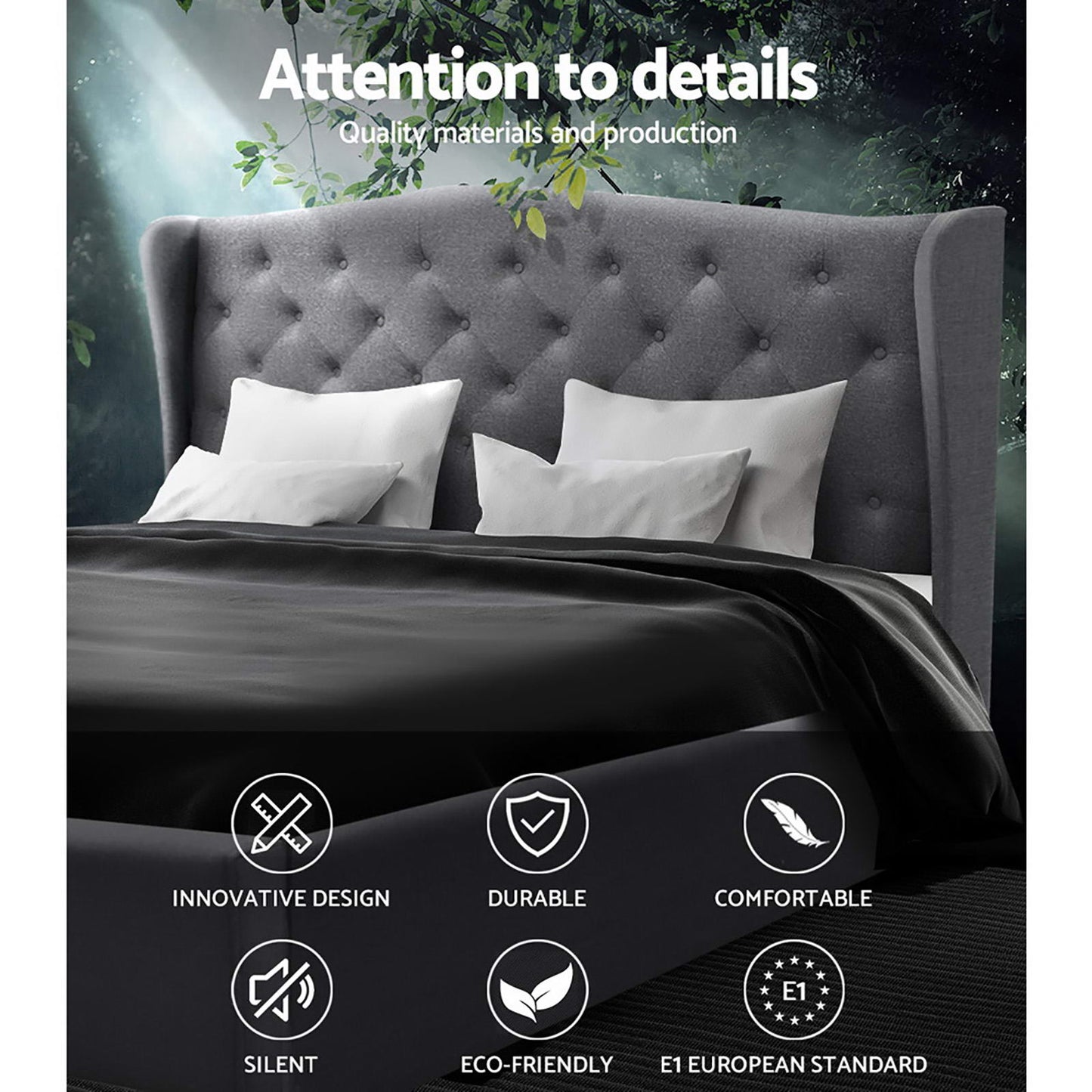 Pier Queen Bed Frame - Grey