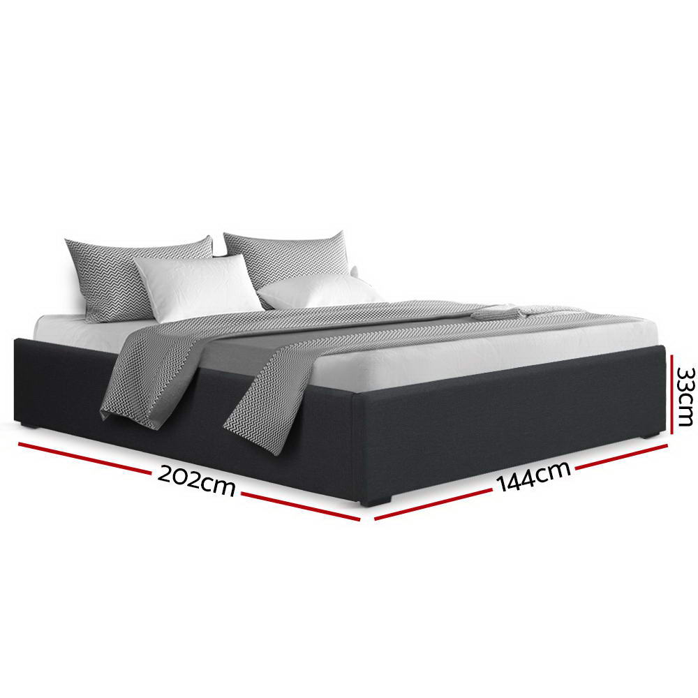 Toki Double Gas Lift Bed Frame - Charcoal