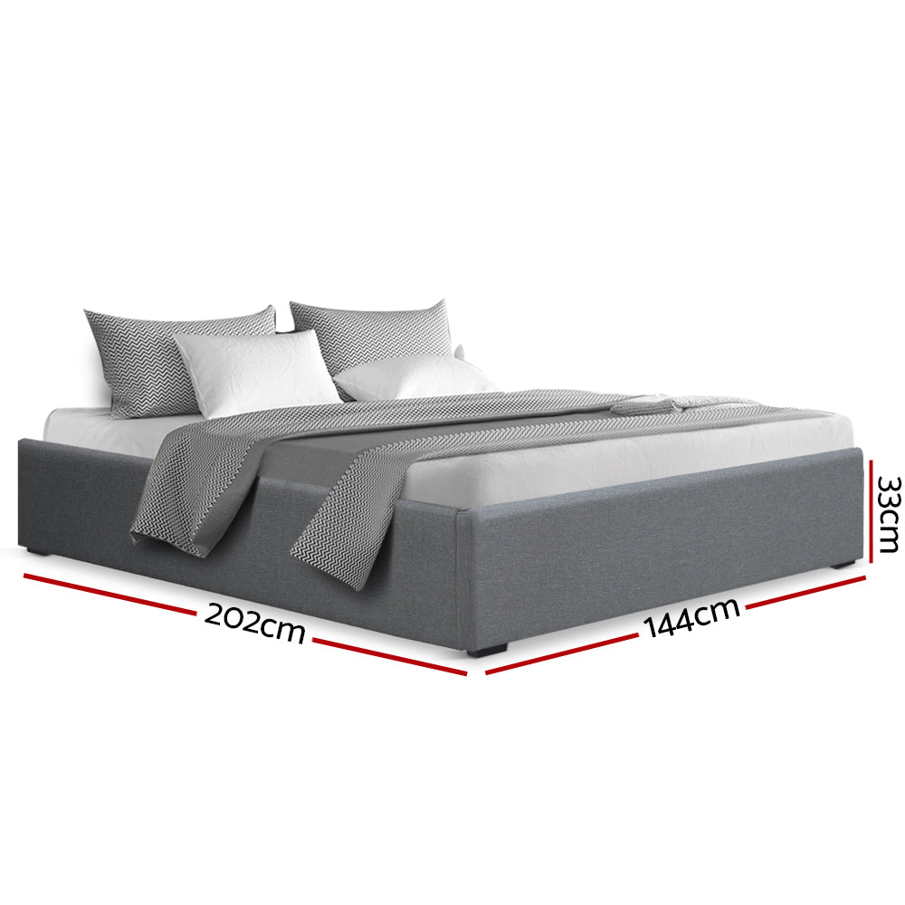 Toki Double Gas Lift Bed Frame - Grey