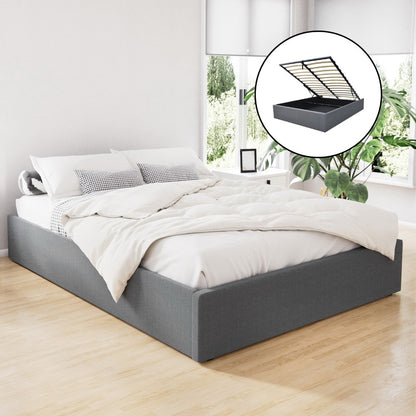 Toki Double Gas Lift Bed Frame - Grey