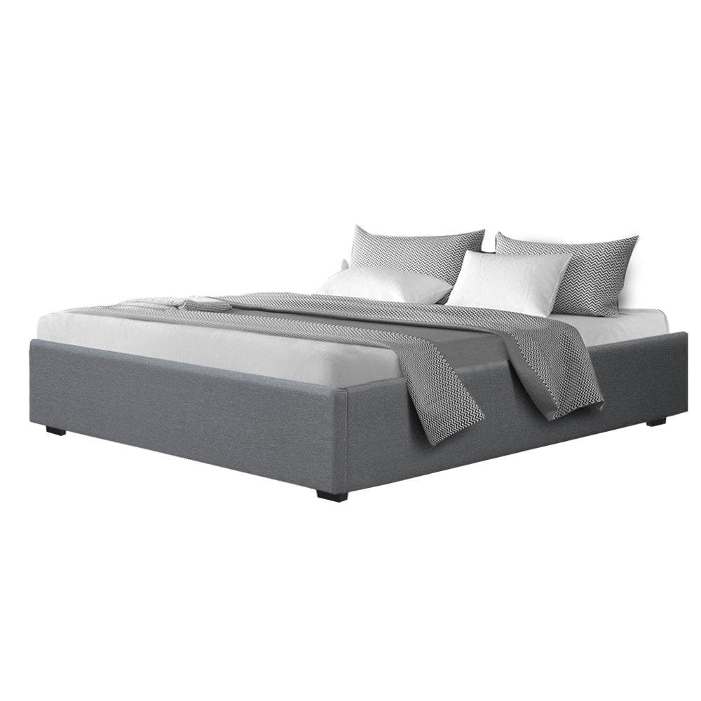 Toki King Gas Lift Bed Frame - Grey