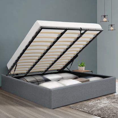 Toki King Gas Lift Bed Frame - Grey