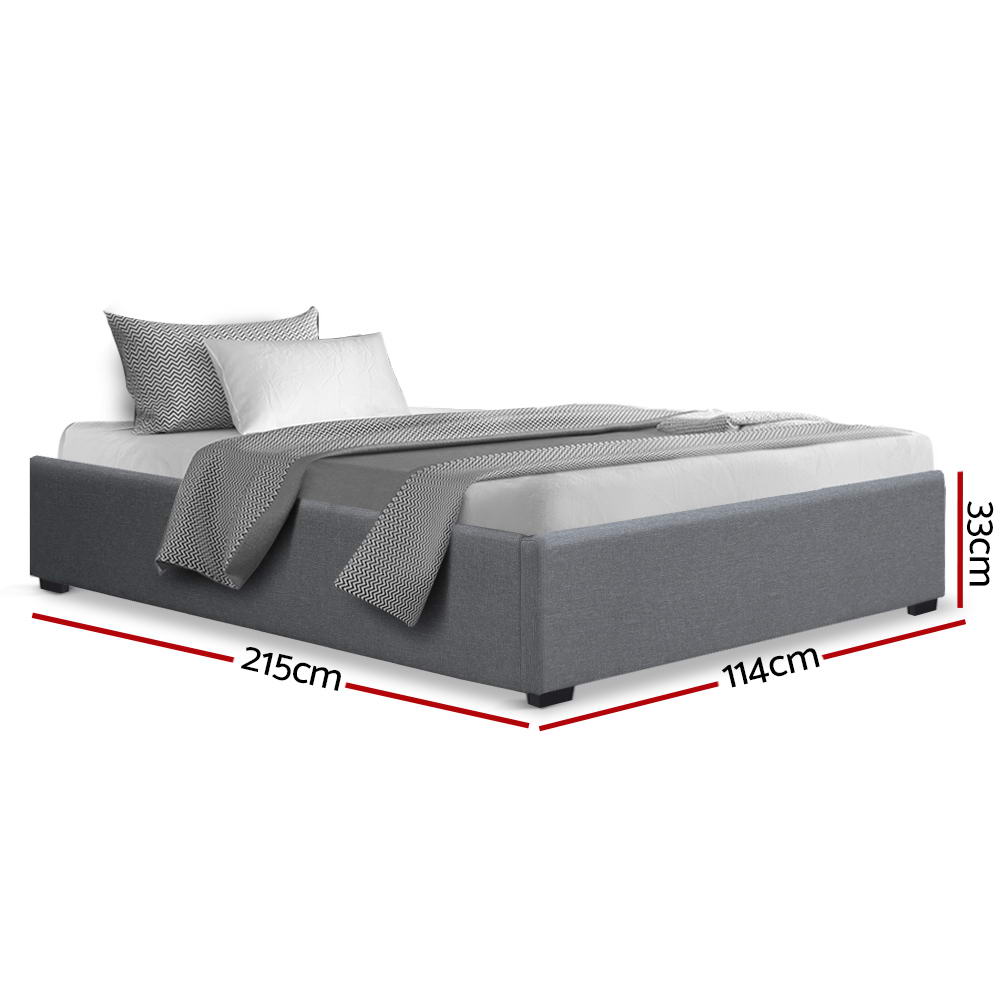 Toki King Single Gas Lift Bed Frame - Grey