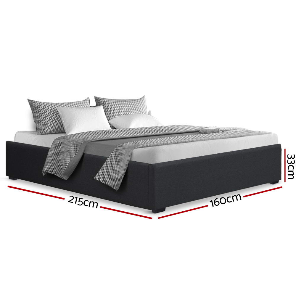 Toki Queen Gas Lift Bed Frame - Charcoal