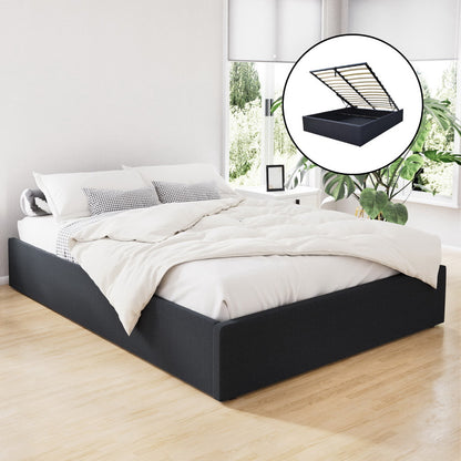 Toki Queen Gas Lift Bed Frame - Charcoal