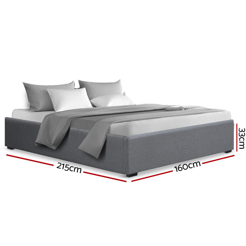 Toki Queen Gas Lift Bed Frame - Grey