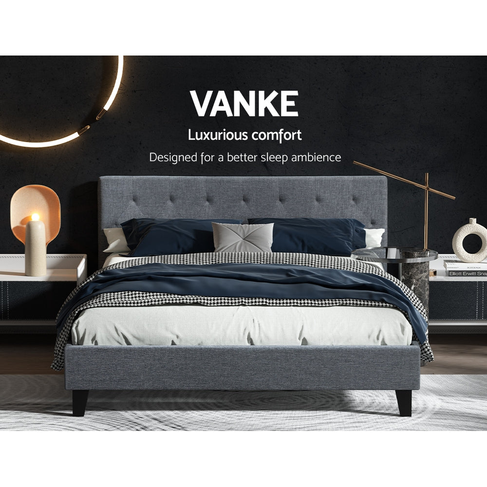 Vanke Queen Bed Frame - Grey