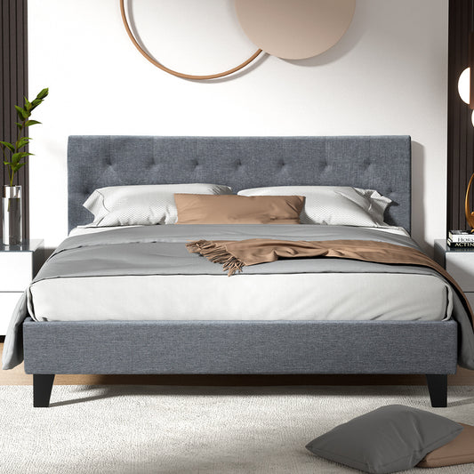 Vanke Queen Bed Frame - Grey
