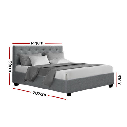Vila Gas Lift Double Bed Frame - Grey