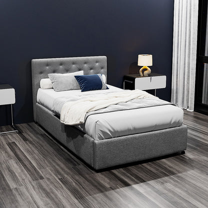 Vila King Single Gas Lift Bed Frame - Grey