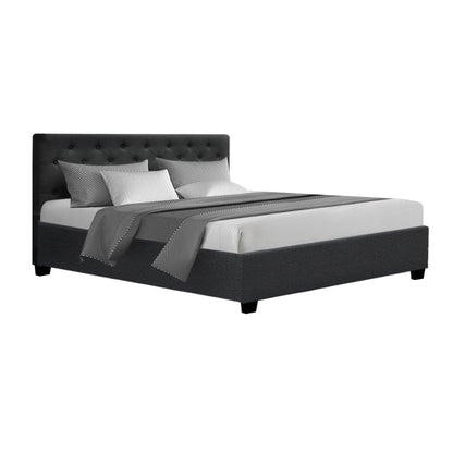 Vila Queen Gas Lift Bed Frame - Charcoal