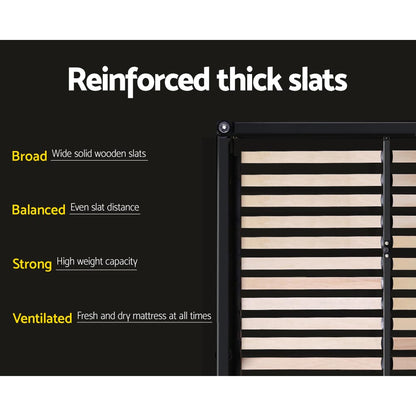 Vila Queen Gas Lift Bed Frame - Charcoal