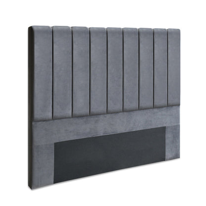 Queen Size | Sala Velvet Bed Headboard - Grey