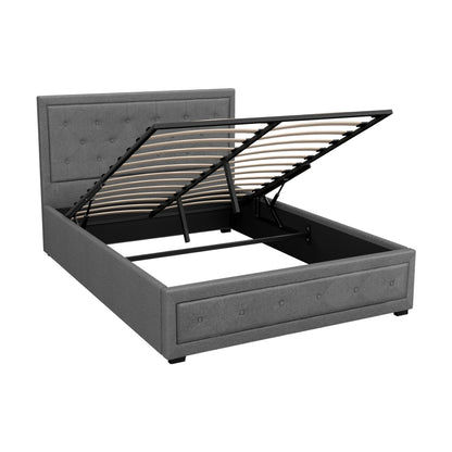 Tiyo Double Gas Lift Bed Frame - Grey