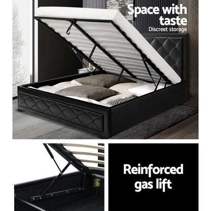 Tiyo Queen Gas Lift Bed Frame - Black
