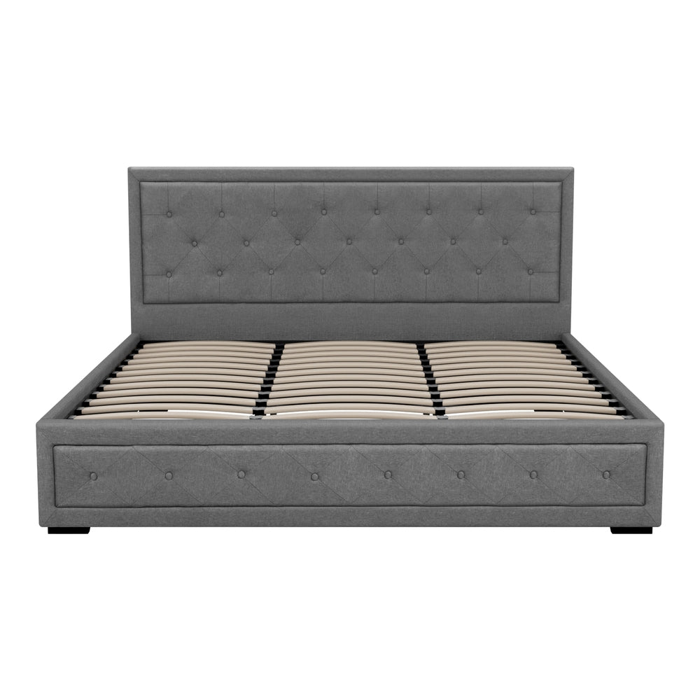 Tiyo King Gas Lift Bed Frame - Grey