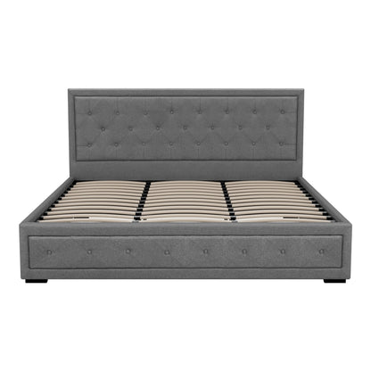 Tiyo King Gas Lift Bed Frame - Grey