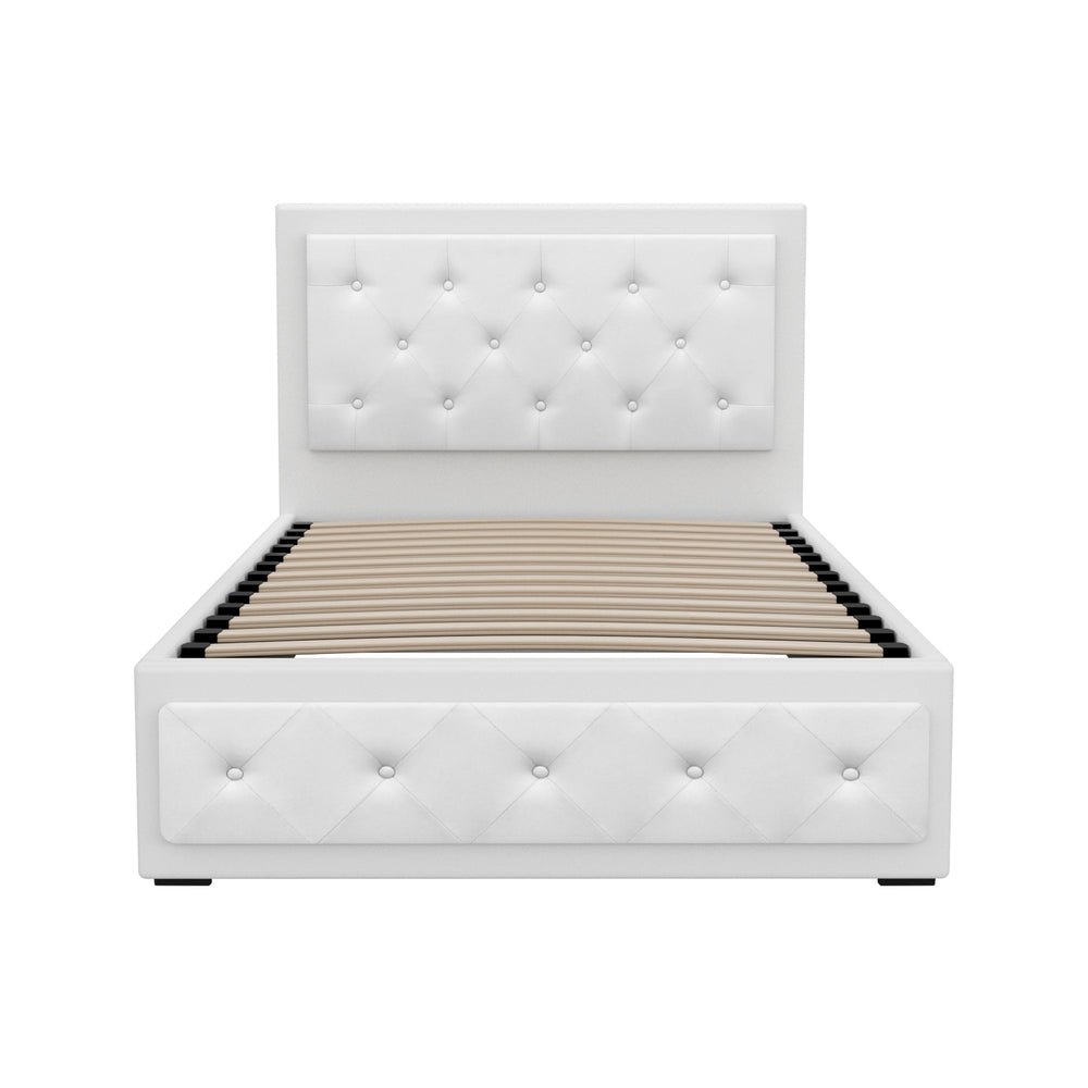Tiyo King Single Gas Lift Bed Frame - White