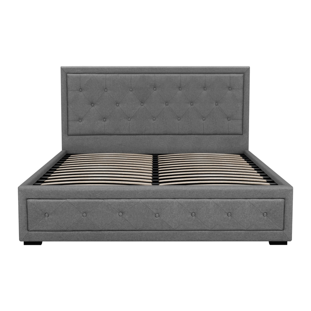 Tiyo Queen Gas Lift Bed Frame - Grey
