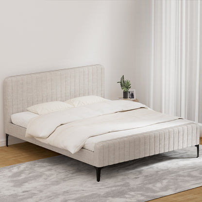Ammy King Bed Frame - Beige