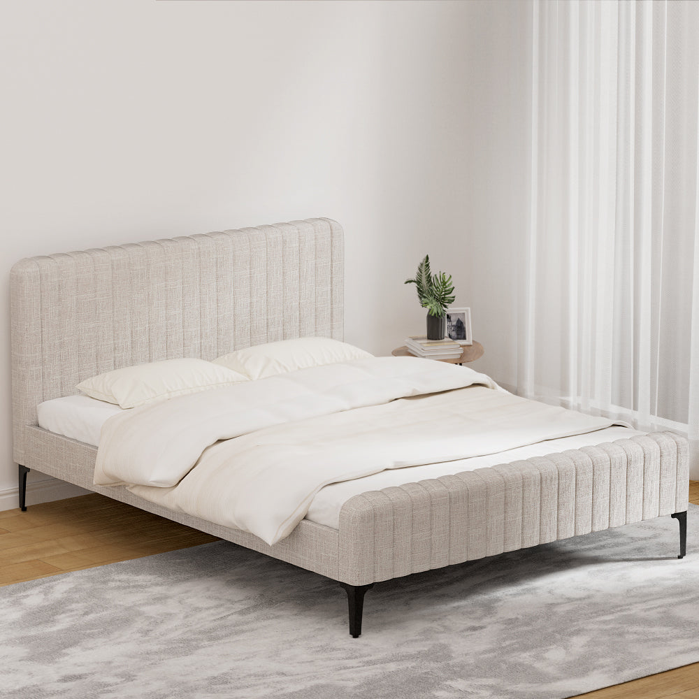 Ammy Queen Bed Frame - Beige