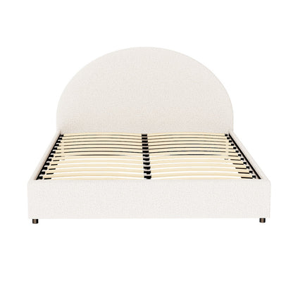 Ella Double Gas Lift Bed Frame - Beige Boucle