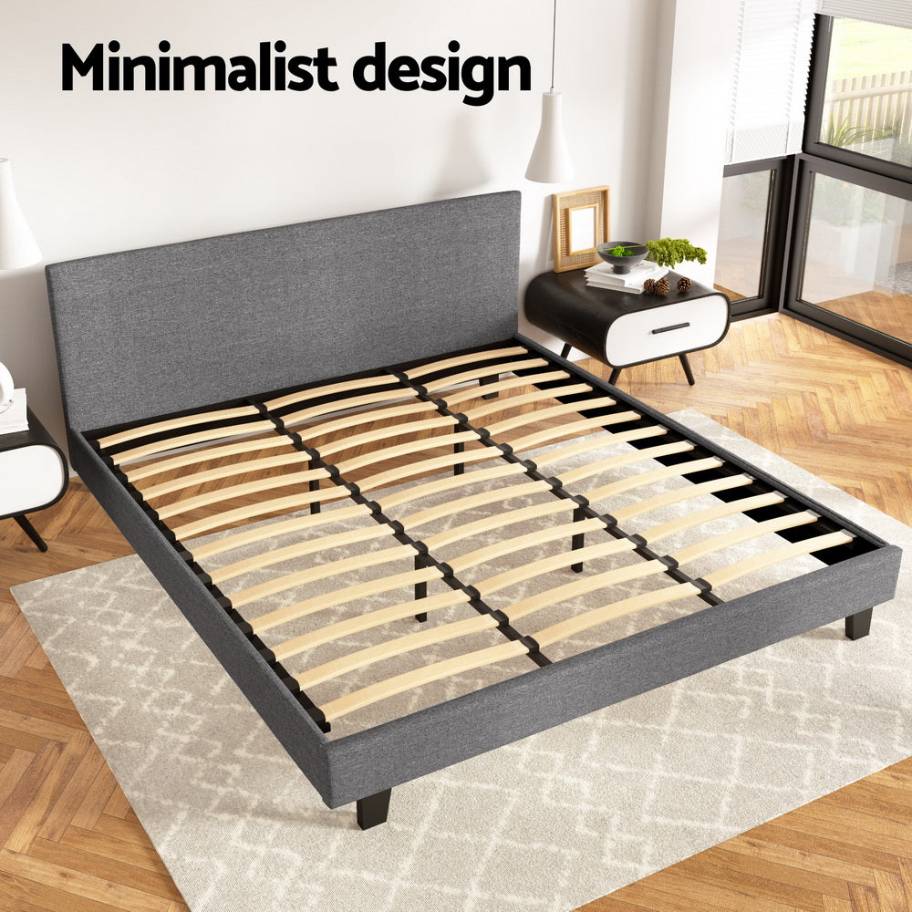 Neo King Bed Frame - Grey