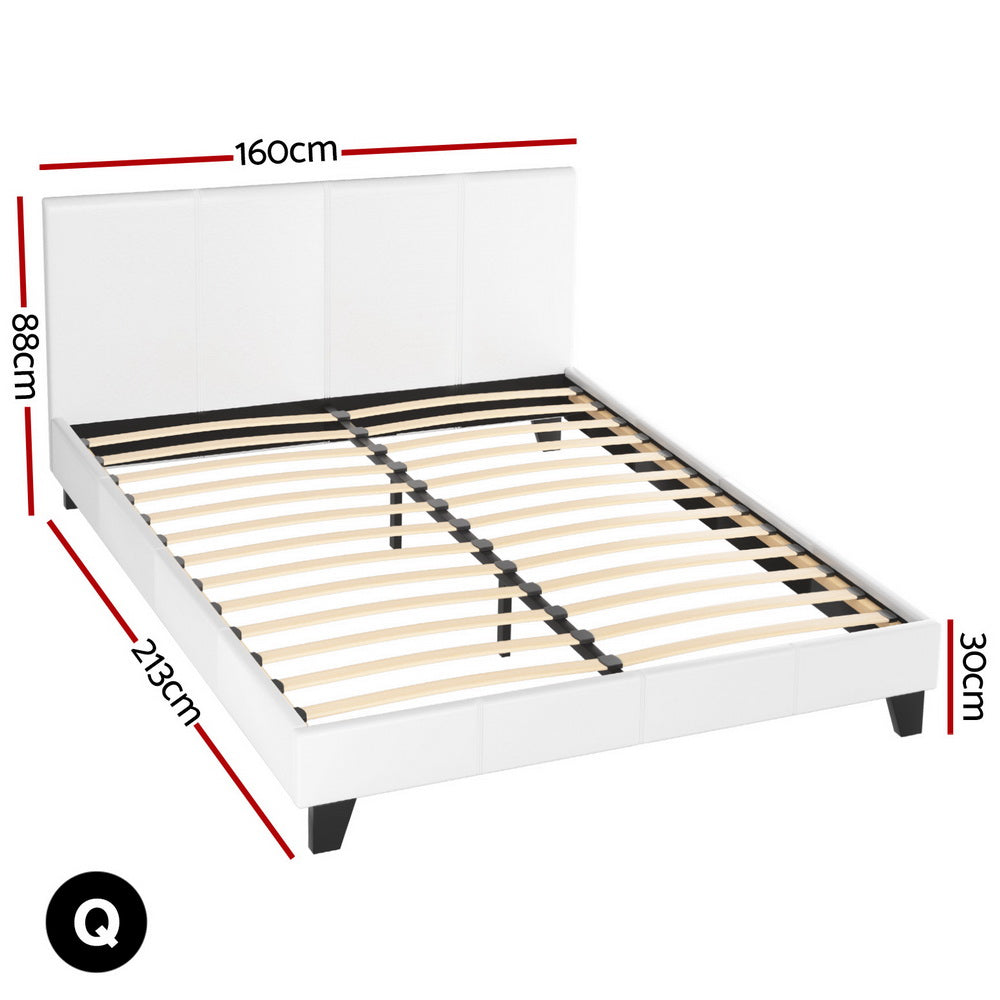Neo Queen Bed Frame - White